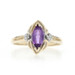 Yellow Gold Amethyst Diamond Ring - 10k Marquise .41ctw