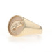 Yellow Gold Bass Signet Men's Ring - 10k Fishing