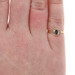 Yellow Gold Blue Sapphire Solitaire Bypass Ring - 10k Oval .26ct