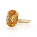 Yellow Gold Citrine Solitaire Cocktail - 14k Oval 5.10ct