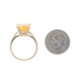 Yellow Gold Citrine Solitaire Cocktail - 14k Oval 5.10ct