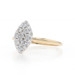 Yellow Gold Diamond Cluster Cocktail Ring - 10k Round Brilliant .14ctw