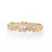 Yellow Gold Diamond Heart Garland Band - 10k Single Cut Love Cluster Ring