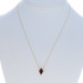 Yellow Gold Garnet Solitaire Pendant Necklace 18 1/2" 14k Kite 2.55ct Adjustable