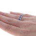 White Gold Sapphire Diamond Band - 14k Round 1.50ctw French Set Ring