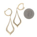 Yellow Gold Teardrop Dangle Earrings 14k Pave Pierced