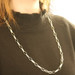 Slane & Slane Flat Oval Link Necklace 32" - Sterling Silver 925 Chain