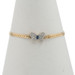 Yellow Gold Sapphire Diamond Butterfly Bracelet 7" - 14k Marquise .22ctw Nature