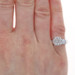 White Gold Diamond Cluster Engagement Ring - 10k Round Brilliant .50ctw