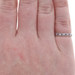 White Gold Ruby Diamond Curved Band - 14k Round .33ctw Wavy Ring