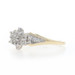 Yellow Gold Diamond Cluster Ring - 10k Single Cut .10ctw