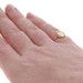 Yellow Gold Diamond Engravable Signet Ring - 10k Single Cut