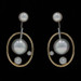 Yellow Gold Diamond Pearl Dangle Earrings - 18k Round Brilliant .40ctw Pierced