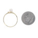 Yellow Gold Pearl Diamond Ring - 10k