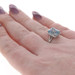 White Gold Aquamarine Diamond Halo Ring - 14k Emerald 3.17ctw
