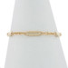 Yellow Gold Engravable Station Bracelet 7 3/4" - 14k Chain