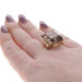 Yellow Gold Smoky Quartz Cocktail Cocktail Solitaire Ring - 14k Emerald 27.20ct