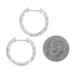 White Gold Diamond Inside-Out Hoop Earrings - 14k Round Brilliant .50ctw Pierced
