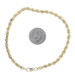 Yellow Gold Diamond Cut Rope Chain Bracelet 8" - 10k