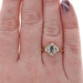 Yellow Gold Sapphire Diamond Ring - 10k Marquise .33ctw