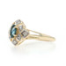 Yellow Gold Sapphire Diamond Ring - 10k Marquise .33ctw