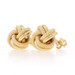 Yellow Gold Textured Love Knot Stud Earrings - 18k Pierced