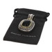 David Yurman Albion Onyx Solitaire Enhancer Pendant Sterling 925 Yellow Gold 14k