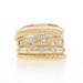 David Yurman Stax Diamond Band - Yellow Gold 18k Rd .25ctw Chain Ring Sz 7 1/2