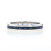 White Gold Sapphire Eternity Band - 14k Baguette 1.33ctw Wedding Ring SZ 7 3/4