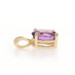 Yellow Gold Amethyst Solitaire Pendant - 14k Oval 1.27ct
