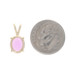 Yellow Gold Amethyst Solitaire Pendant - 14k Oval 1.27ct