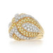 Yellow Gold Diamond Cluster Cocktail Dome Ring - 18k Round Brilliant 2.50ctw
