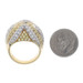 Yellow Gold Diamond Cluster Cocktail Dome Ring - 18k Round Brilliant 2.50ctw