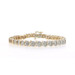 Yellow Gold Diamond Tennis Link Bracelet 7 1/4" - 10k Round Brilliant 1.50ctw