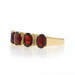 Yellow Gold Garnet Four-Stone Band - 18k Oval 1.40ctw Ring