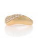 Yellow Gold Diamond Wavy Band - 14k Round Brilliant .50ctw Asymmetrical Ring