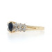 Yellow Gold Sapphire Diamond Ring - 10k Marquise .23ctw