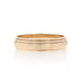 Yellow Gold Set of 2 Ribbed Wedding Bands - 14k Size 7 1/2 Rings