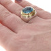 David Yurman Bezel Blue Topaz Cocktail Solitaire Ring - Sterling 925 Gold 18k Rd