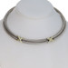 David Yurman Double Cable X Choker Necklace 17" Sterling 925 Yellow Gold 14k