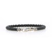 Lagos Black Caviar Black Ceramic Beaded Bracelet 7 1/2" Sterling 925 Gold 18k