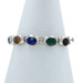 Sterling Onyx Azurite Malachite Link Bracelet 7 1/4" - 925 Oval Cabochon