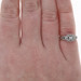 White Gold Diamond Cluster Halo Engagement Ring - 10k Princess & Round .33ctw