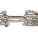 WhiteGold Diamond CamphorGlass Lab-Created Sapphire ArtDeco Bracelet 6 3/4" 14k