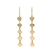 Yellow Gold Disc Dangle Earrings - 14k Round Pierced