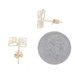 Yellow Gold Diamond Flower Stud Earrings 14k Round Brilliant Quatrefoil .18ctw