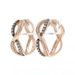Le Vian Desert Diamond Crossover Hoop Earrings - Rose Gold 14k Rd .50ctw Ribbons