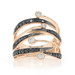 Le Vian Tiger Stripe Diamond Bypass Band - Rose Gold 14k Rd 1.00ctw Ring Treated