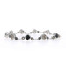 White Gold Black Diamond Link Bracelet 7 1/2" - 14k Round 3.00ctw Treated