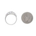 White Gold Diamond Cluster Band - 14k Round Brilliant .80ctw Ring